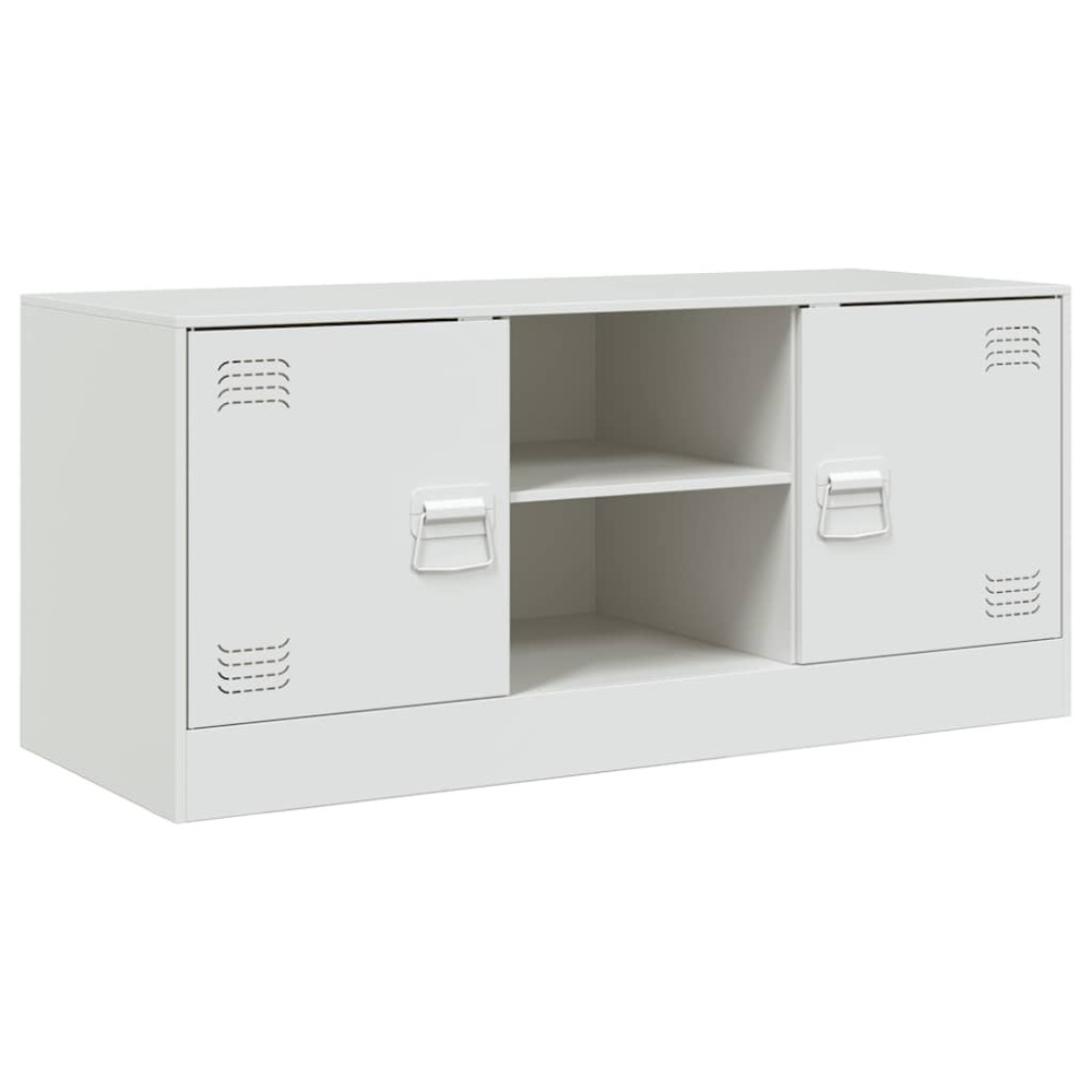vidaXL Έπιπλο Τηλεόρασης Λευκό 99x39x44 εκ. από Ατσάλι