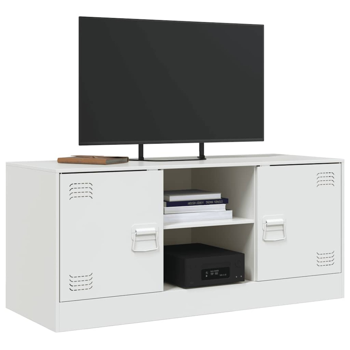 vidaXL Έπιπλο Τηλεόρασης Λευκό 99x39x44 εκ. από Ατσάλι