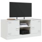 vidaXL Έπιπλο Τηλεόρασης Λευκό 99x39x44 εκ. από Ατσάλι