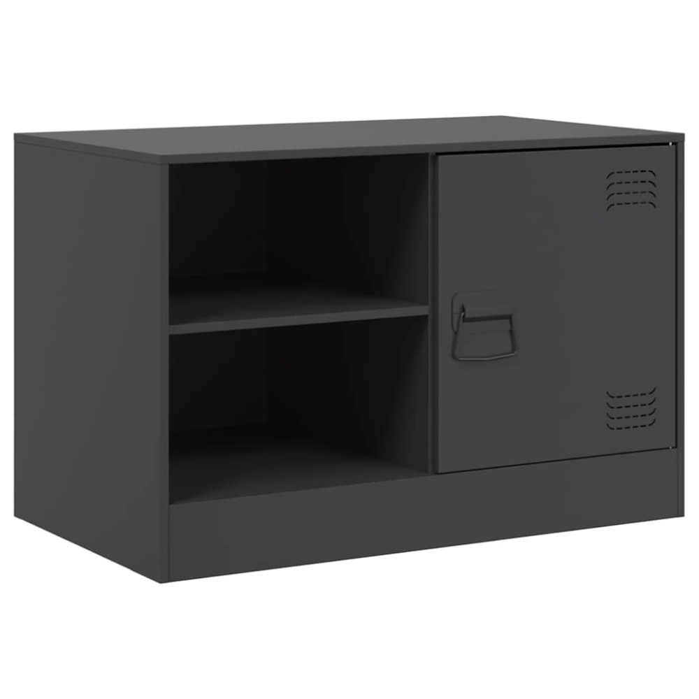 vidaXL Έπιπλο Τηλεόρασης Μαύρο 67x39x44 εκ. από Χάλυβα