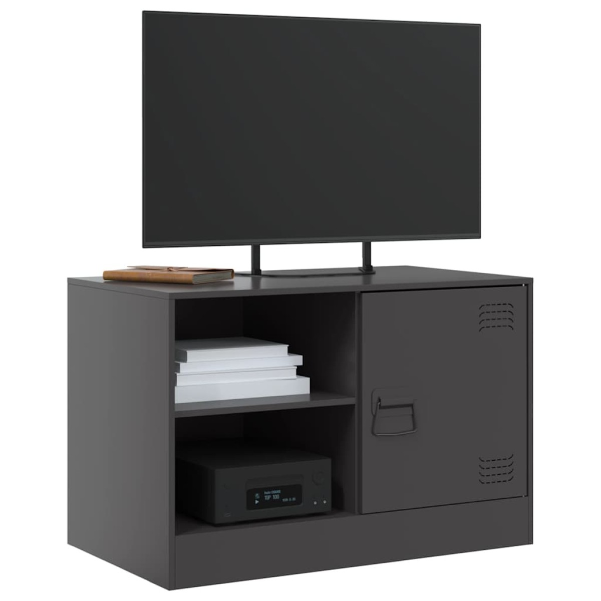 vidaXL Έπιπλο Τηλεόρασης Μαύρο 67x39x44 εκ. από Χάλυβα