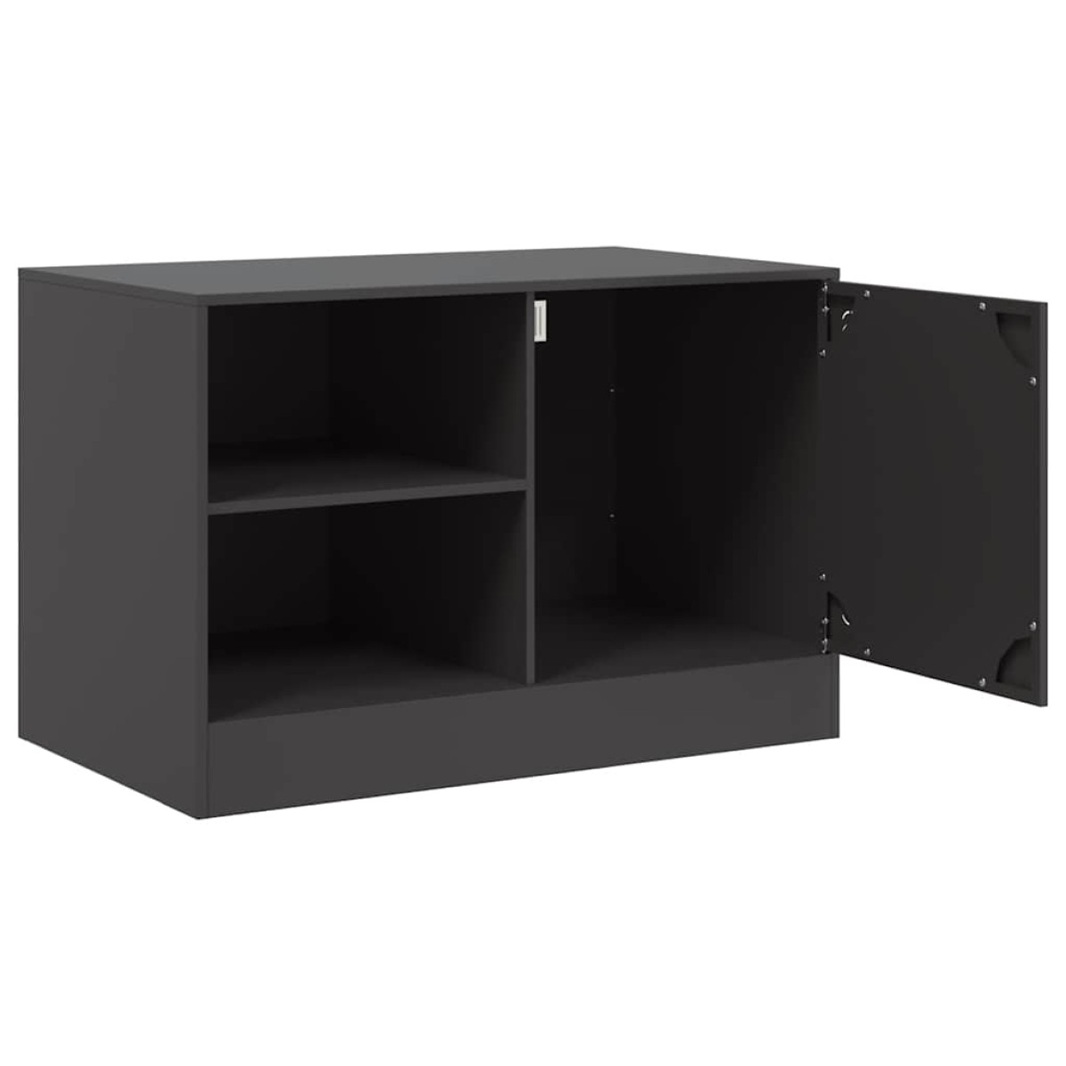 vidaXL Έπιπλο Τηλεόρασης Μαύρο 67x39x44 εκ. από Χάλυβα