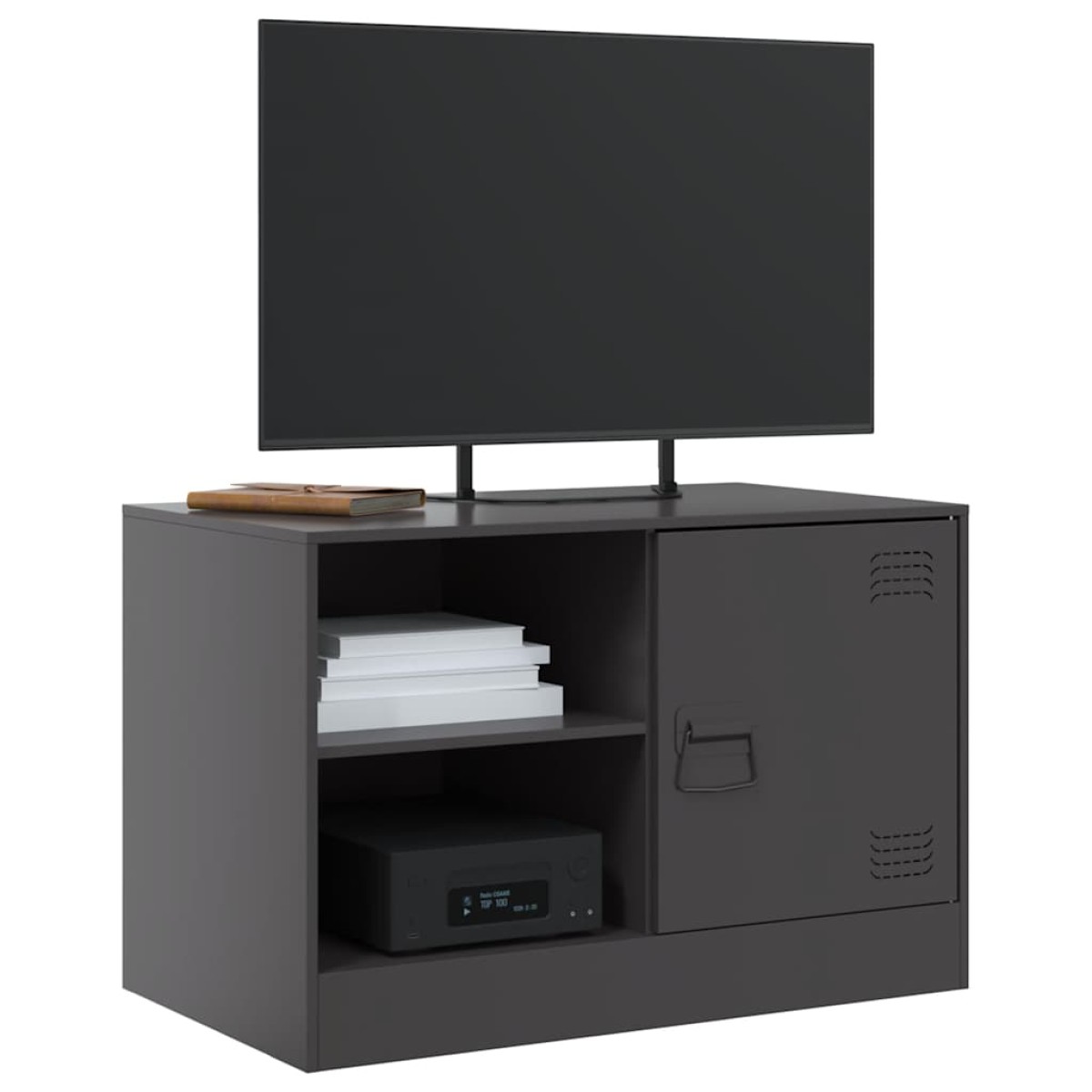 vidaXL Έπιπλα Τηλεόρασης 2 τεμ. Μαύρο 67 x 39 x 44 εκ. από Χάλυβα