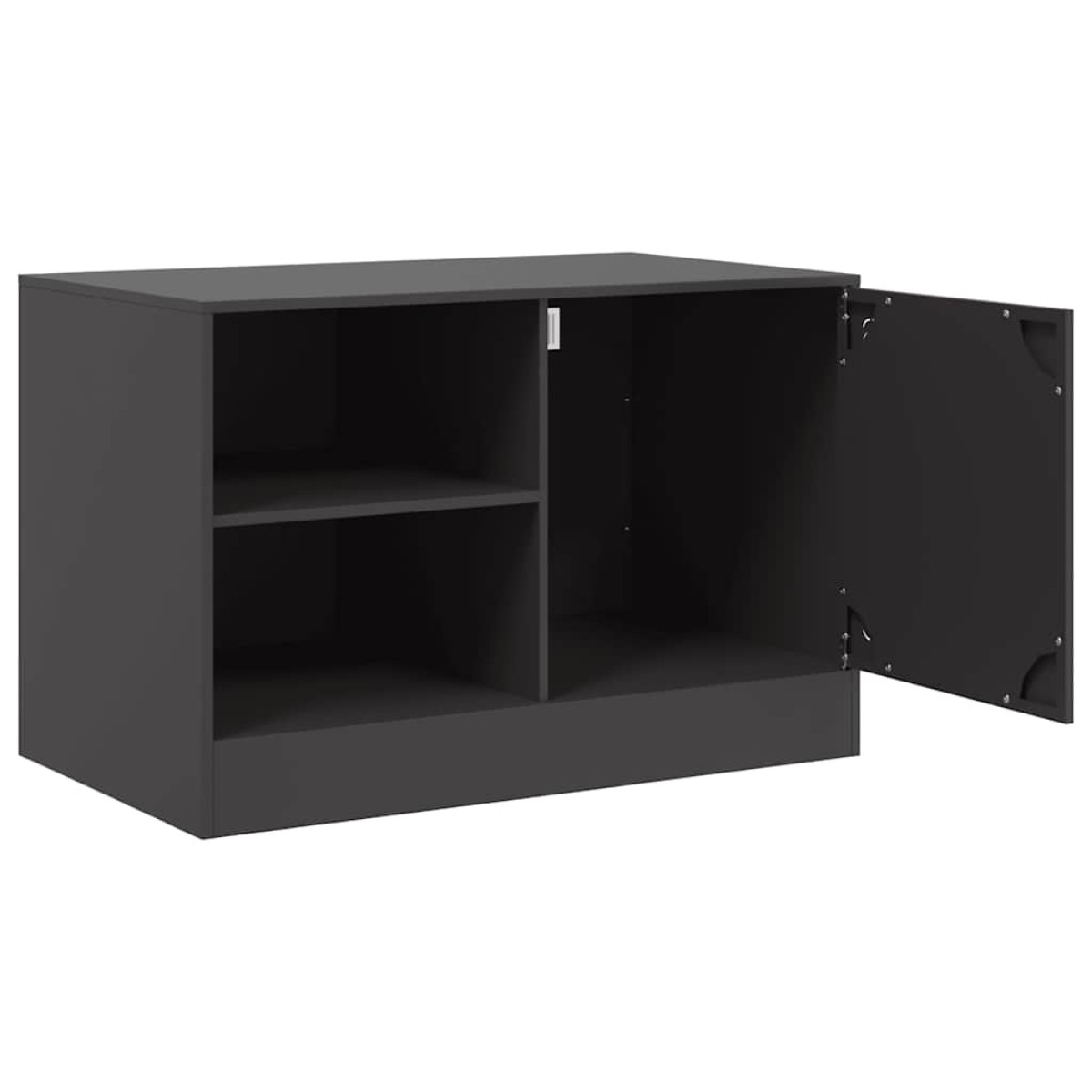 vidaXL Έπιπλα Τηλεόρασης 2 τεμ. Μαύρο 67 x 39 x 44 εκ. από Χάλυβα