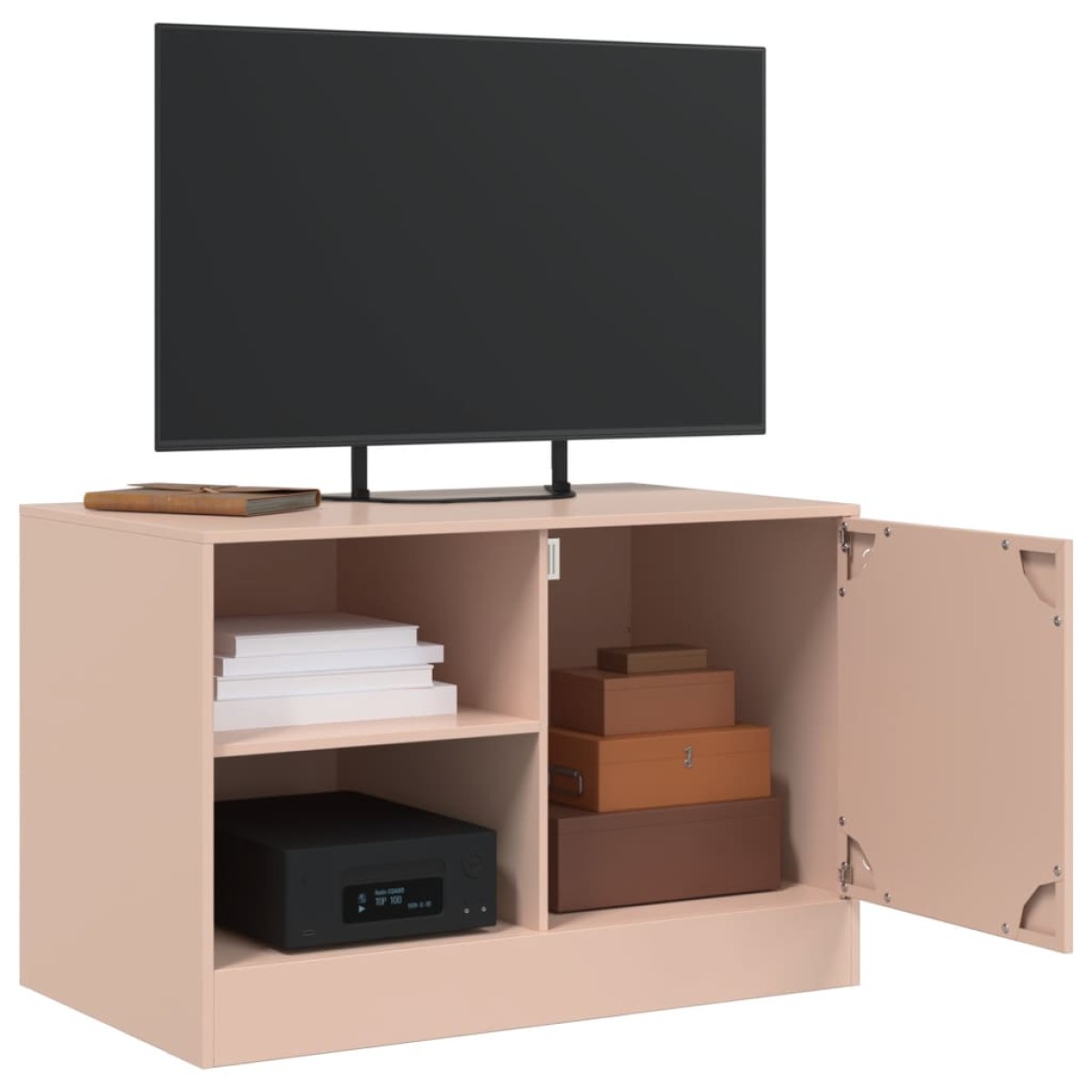 vidaXL Έπιπλα Τηλεόρασης 2 τεμ. Ροζ 67 x 39 x 44 εκ. από Χάλυβα