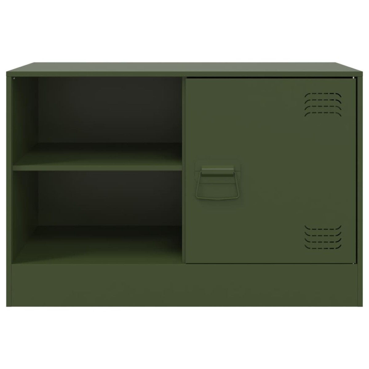 vidaXL Έπιπλα Τηλεόρασης 2 τεμ. Πράσινο Λαδί 67x39x44 εκ. από Χάλυβα