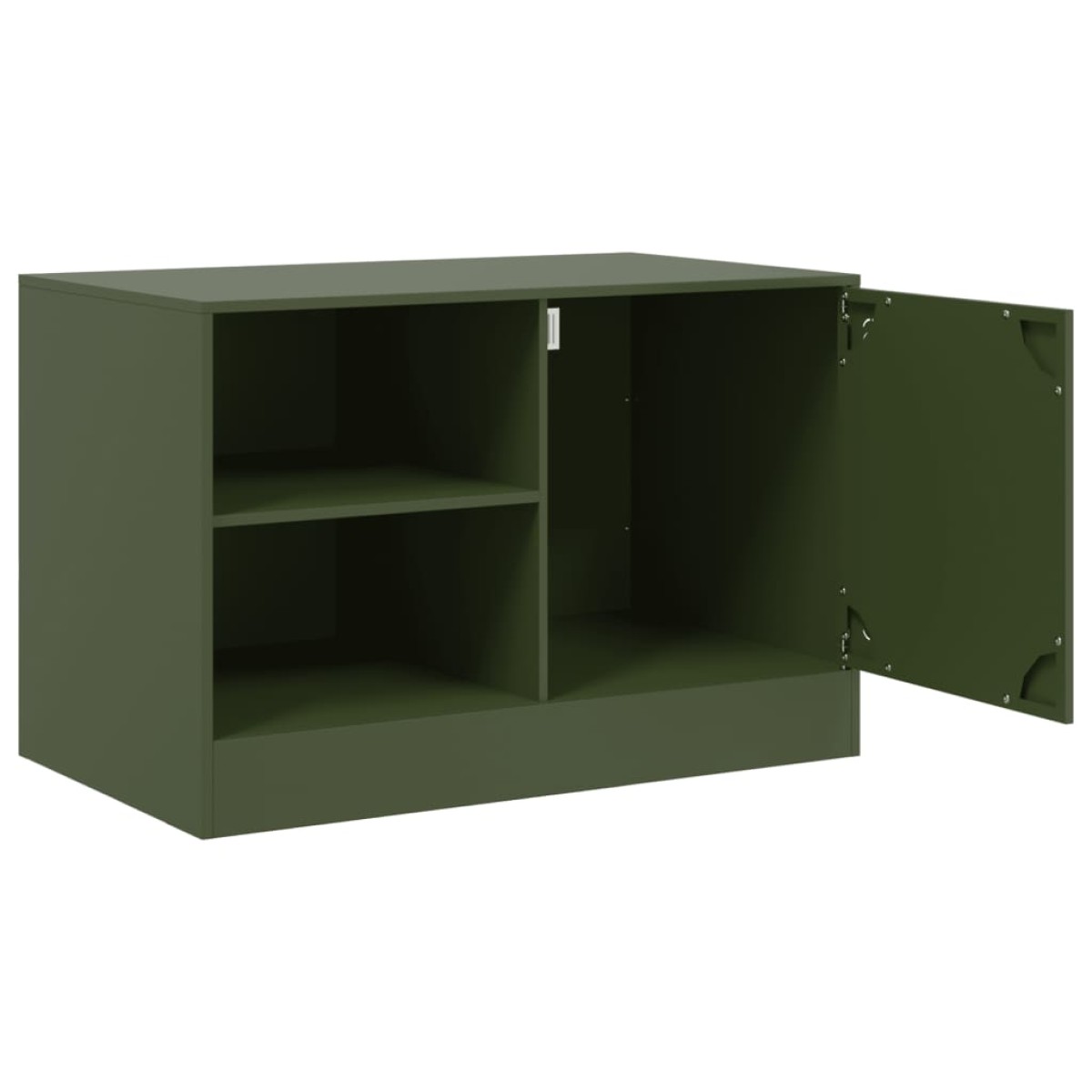 vidaXL Έπιπλα Τηλεόρασης 2 τεμ. Πράσινο Λαδί 67x39x44 εκ. από Χάλυβα