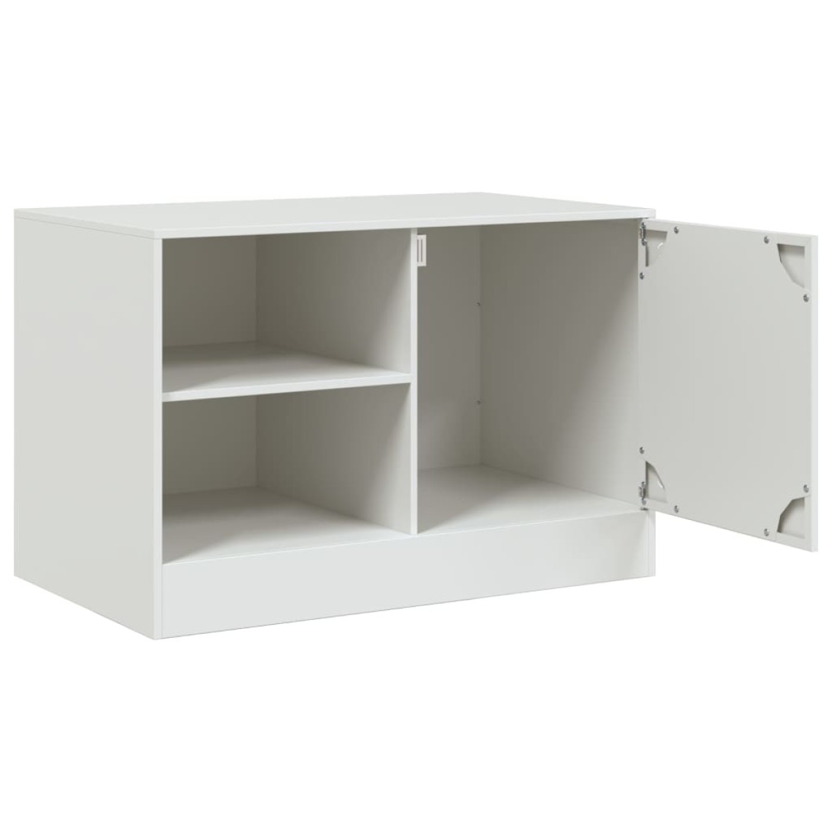 vidaXL Έπιπλο Τηλεόρασης Λευκό 67x39x44 εκ. από Χάλυβα