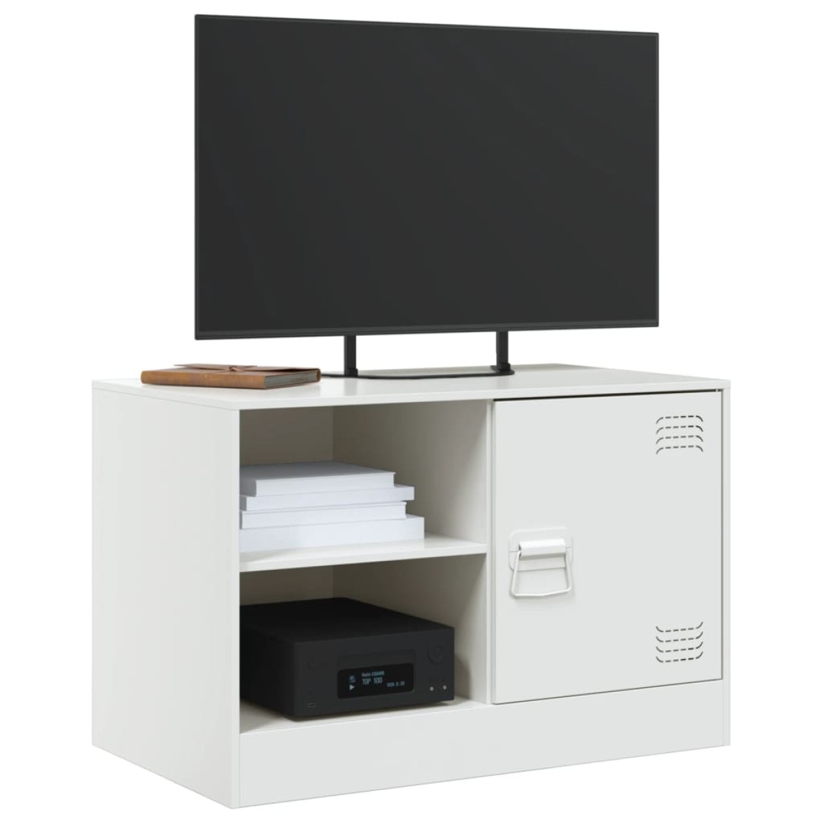 vidaXL Έπιπλα Τηλεόρασης 2 τεμ. Λευκό 67 x 39 x 44 εκ. από Χάλυβα