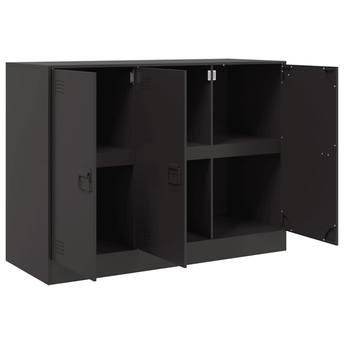 vidaXL Ντουλάπι Μαύρο 99x39x73 εκ. από Ατσάλι