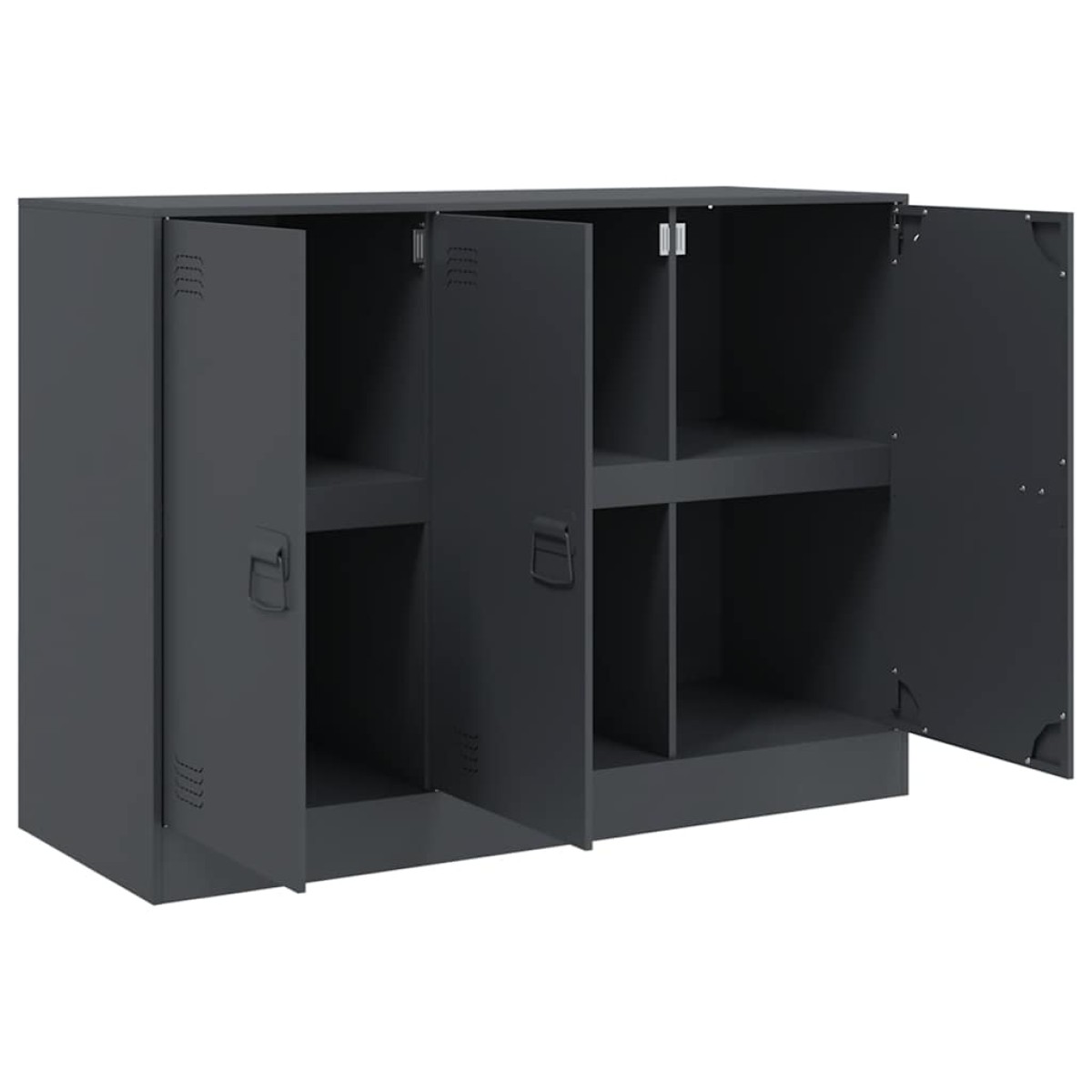 vidaXL Μπουφές Ανθρακί 99x39x73 εκ. από Ατσάλι