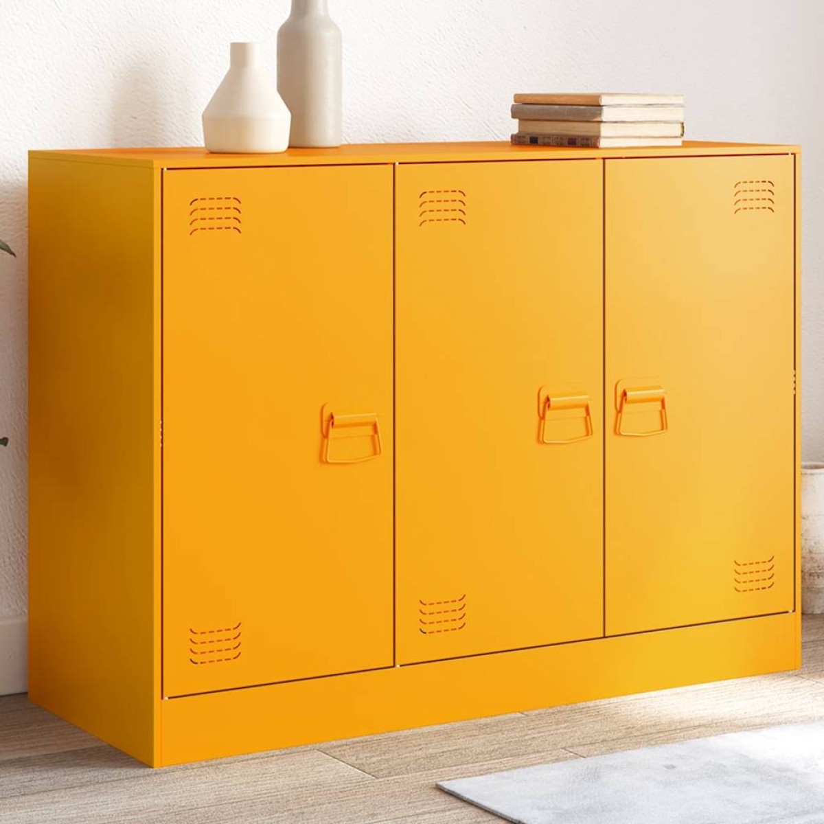 vidaXL Ντουλάπι Μουσταρδί 99x39x73 εκ. από Ατσάλι