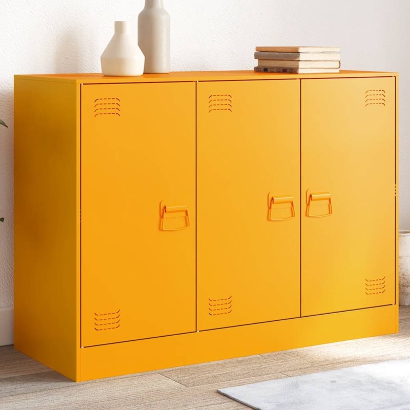 vidaXL Ντουλάπι Μουσταρδί 99x39x73 εκ. από Ατσάλι