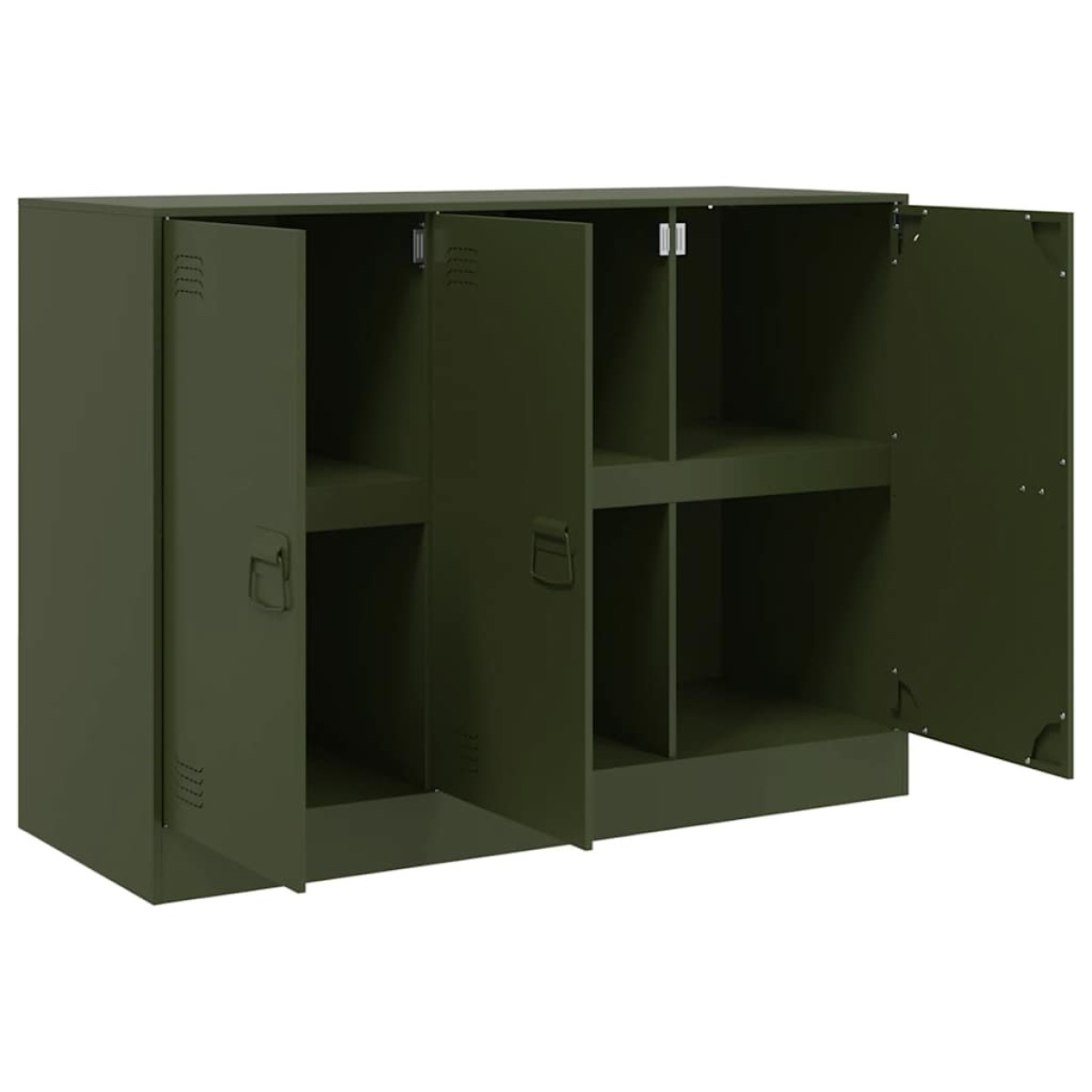 vidaXL Ντουλάπι Πράσινο Λαδί 99x39x73 εκ. από Ατσάλι
