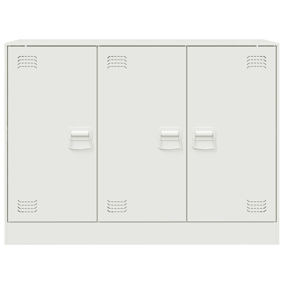 vidaXL Μπουφές Λευκός 99x39x73 εκ. από Ατσάλι