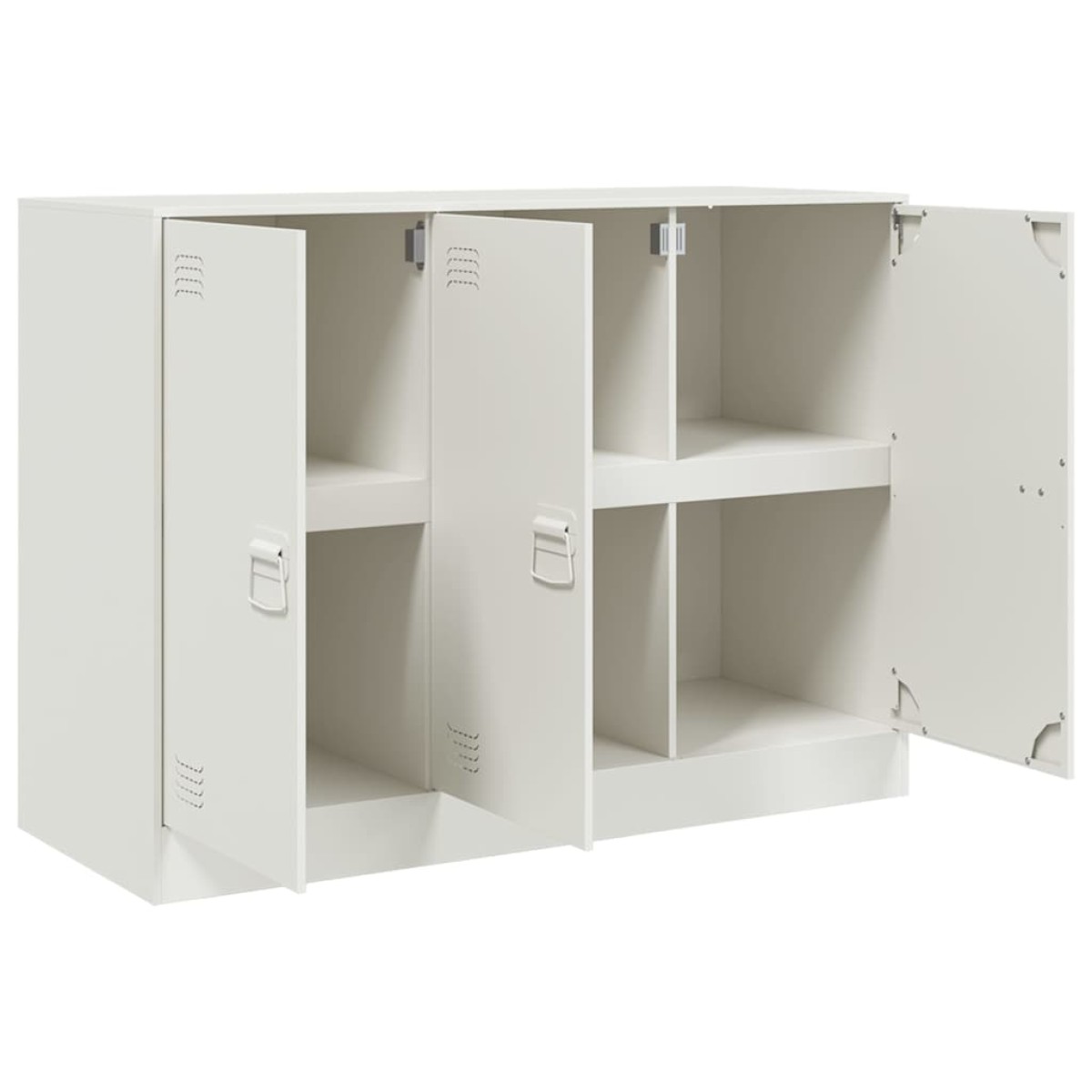 vidaXL Μπουφές Λευκός 99x39x73 εκ. από Ατσάλι