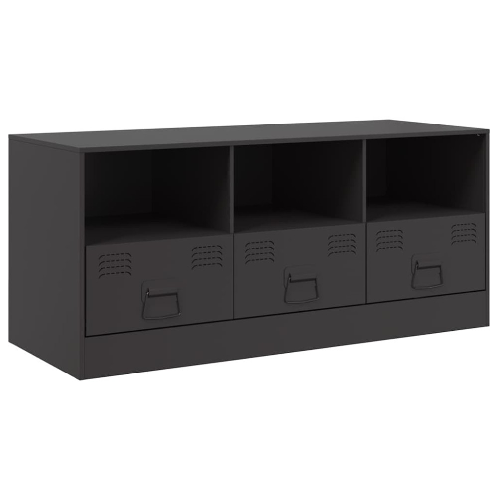vidaXL Έπιπλο Τηλεόρασης Μαύρο 99x39x44 εκ. από Ατσάλι