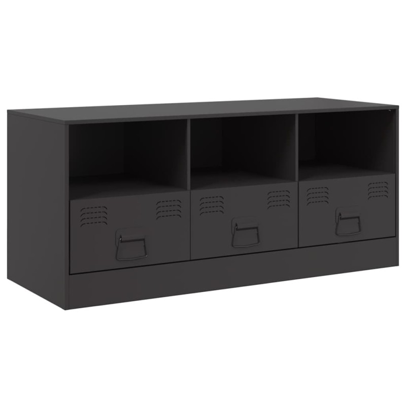 vidaXL Έπιπλο Τηλεόρασης Μαύρο 99x39x44 εκ. από Ατσάλι