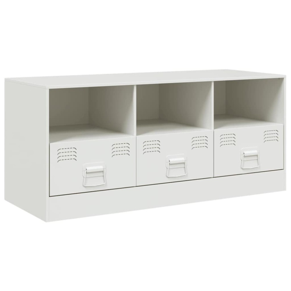 vidaXL Έπιπλο Τηλεόρασης Λευκό 99x39x44 εκ. από Ατσάλι
