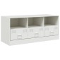 vidaXL Έπιπλο Τηλεόρασης Λευκό 99x39x44 εκ. από Ατσάλι