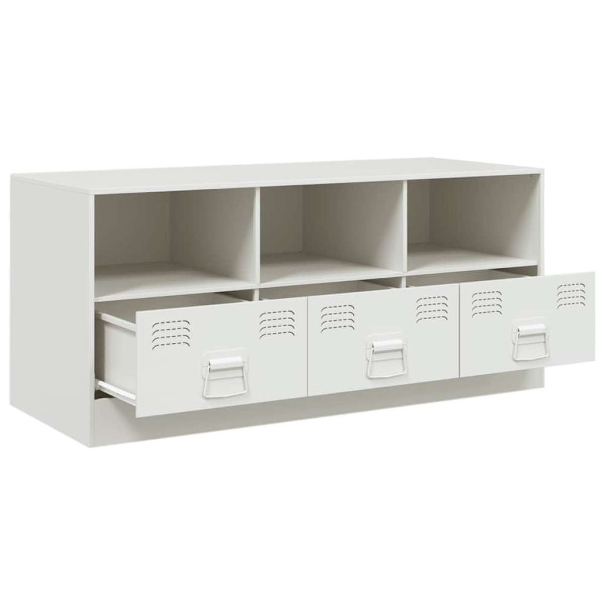 vidaXL Έπιπλο Τηλεόρασης Λευκό 99x39x44 εκ. από Ατσάλι