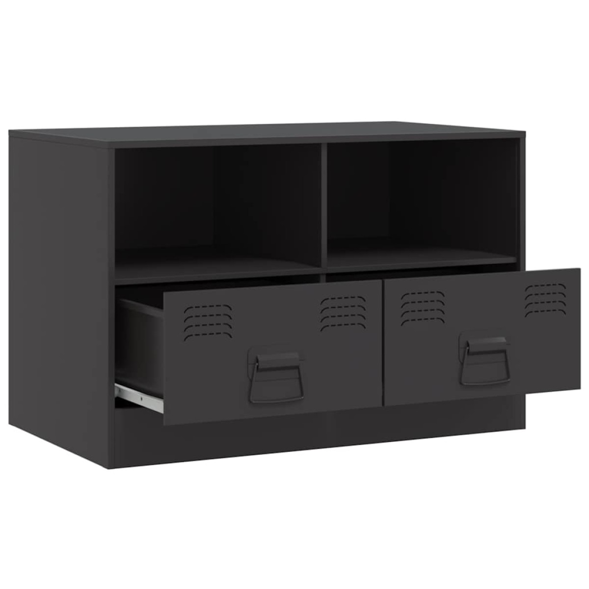 vidaXL Έπιπλα Τηλεόρασης 2 τεμ. Μαύρο 67 x 39 x 44 εκ. από Χάλυβα