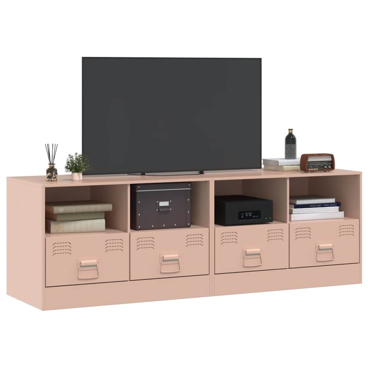 vidaXL Έπιπλα Τηλεόρασης 2 τεμ. Ροζ 67 x 39 x 44 εκ. από Χάλυβα