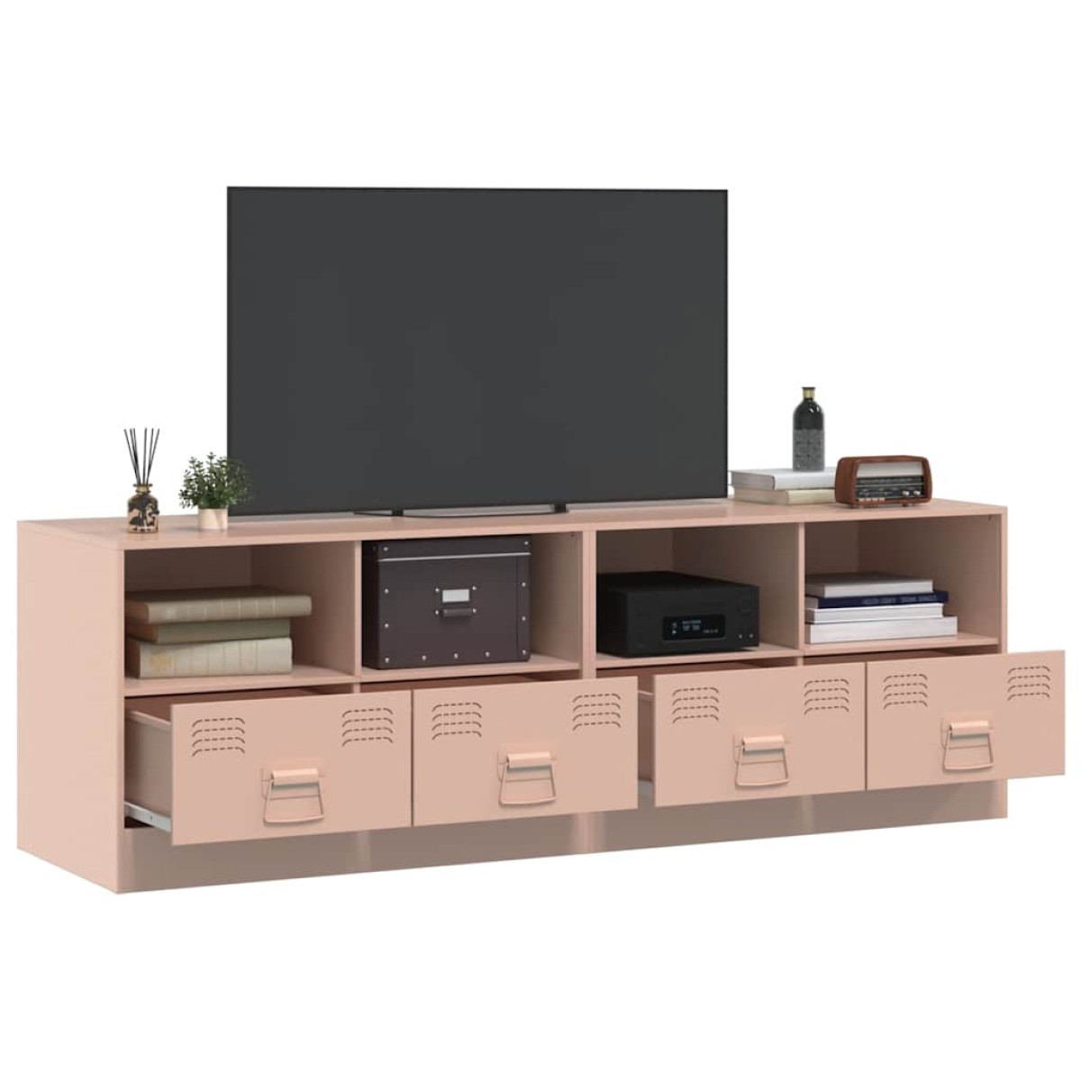 vidaXL Έπιπλα Τηλεόρασης 2 τεμ. Ροζ 67 x 39 x 44 εκ. από Χάλυβα