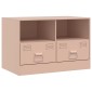 vidaXL Έπιπλα Τηλεόρασης 2 τεμ. Ροζ 67 x 39 x 44 εκ. από Χάλυβα