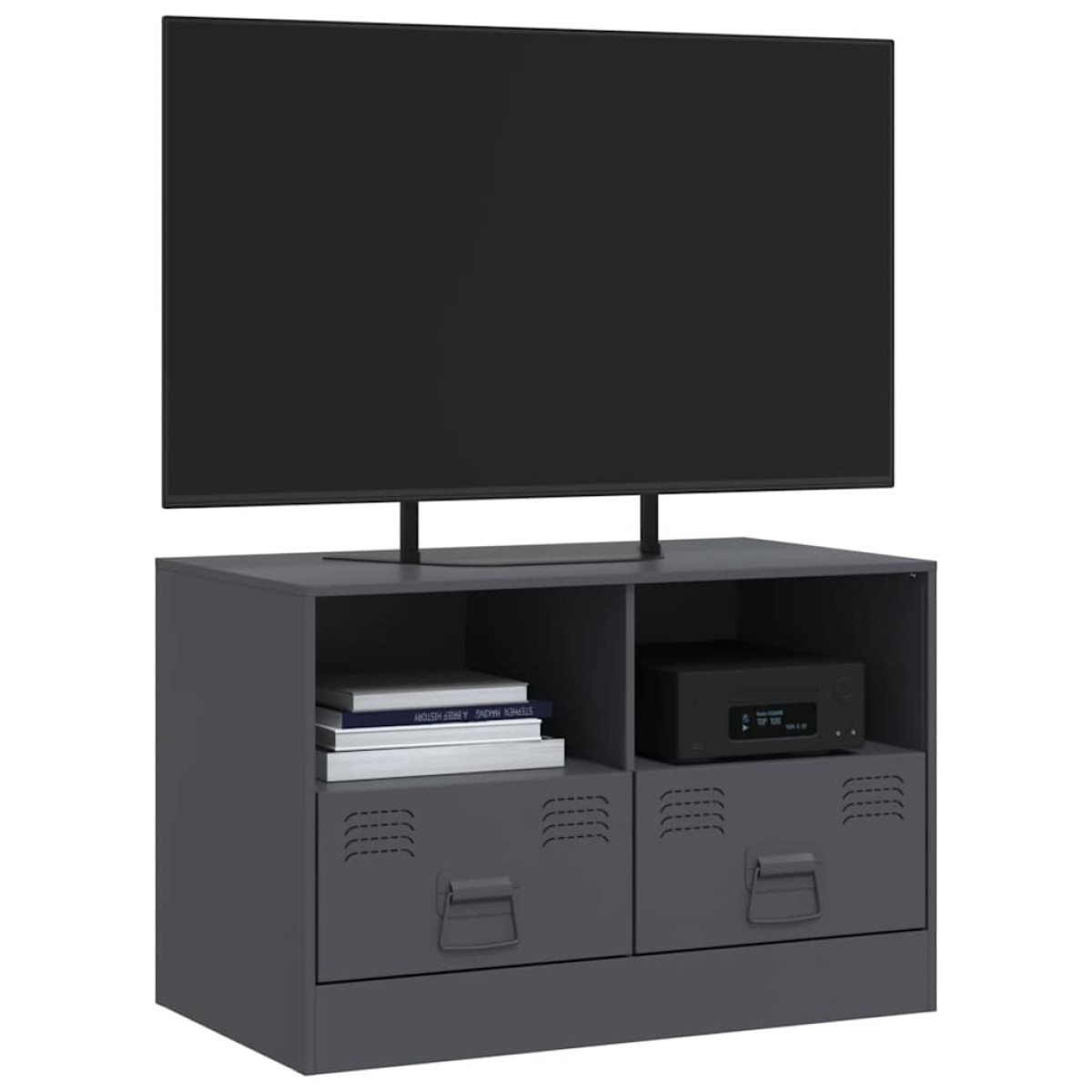 vidaXL Έπιπλο Τηλεόρασης Ανθρακί 67x39x44 εκ. από Χάλυβα
