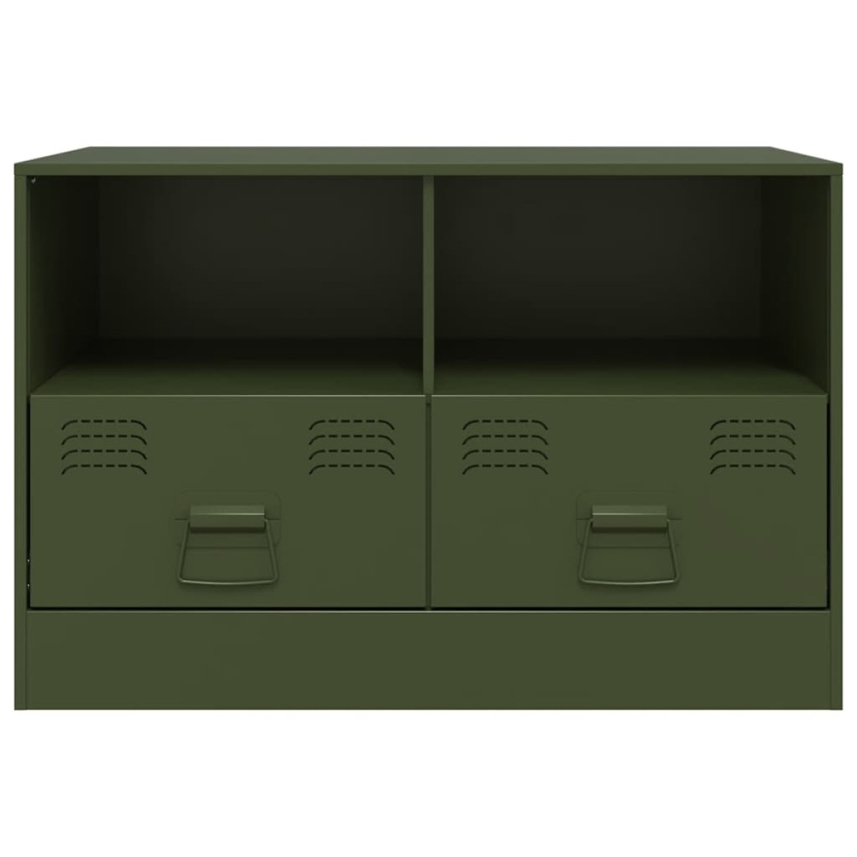vidaXL Έπιπλα Τηλεόρασης 2 τεμ. Πράσινο Λαδί 67x39x44 εκ. από Χάλυβα