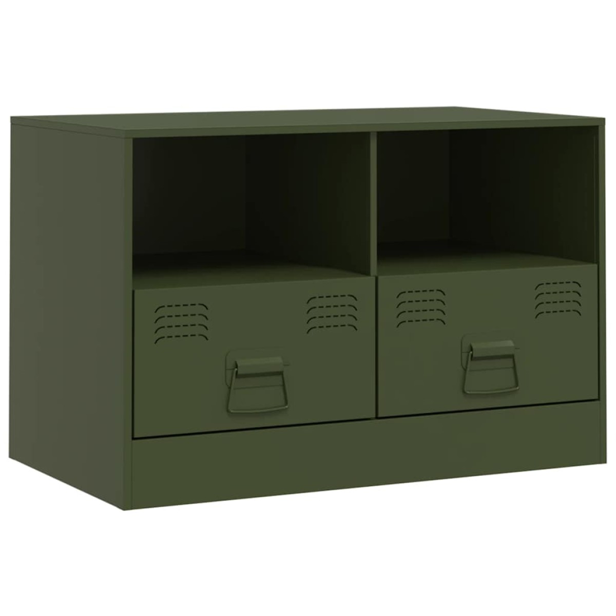 vidaXL Έπιπλα Τηλεόρασης 2 τεμ. Πράσινο Λαδί 67x39x44 εκ. από Χάλυβα