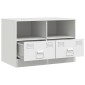 vidaXL Έπιπλο Τηλεόρασης Λευκό 67x39x44 εκ. από Χάλυβα