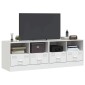 vidaXL Έπιπλα Τηλεόρασης 2 τεμ. Λευκό 67 x 39 x 44 εκ. από Χάλυβα