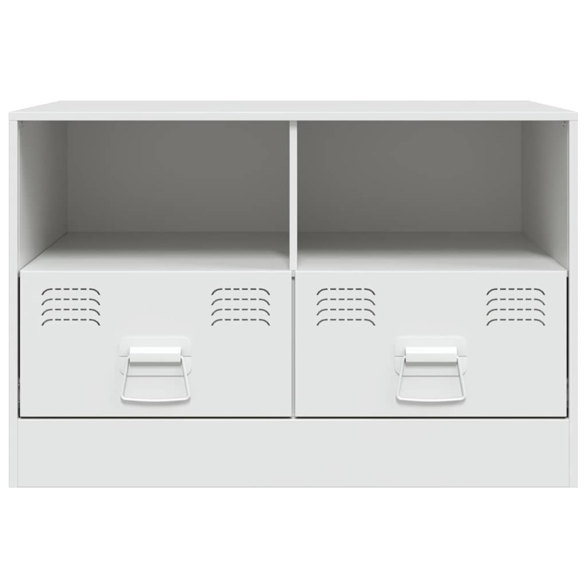 vidaXL Έπιπλα Τηλεόρασης 2 τεμ. Λευκό 67 x 39 x 44 εκ. από Χάλυβα