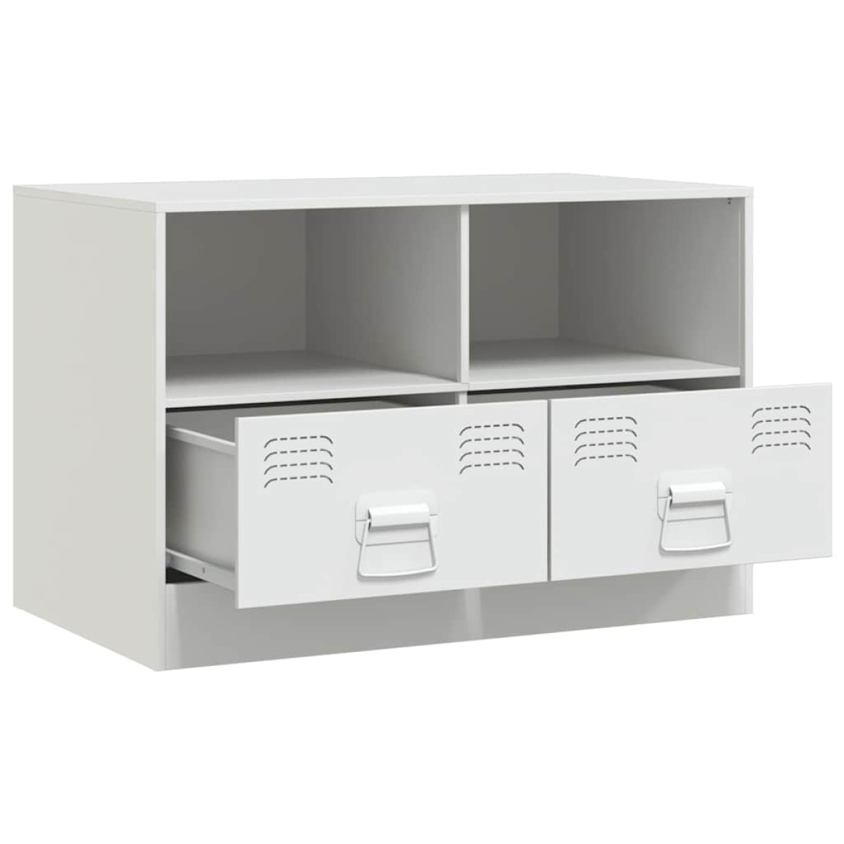 vidaXL Έπιπλα Τηλεόρασης 2 τεμ. Λευκό 67 x 39 x 44 εκ. από Χάλυβα