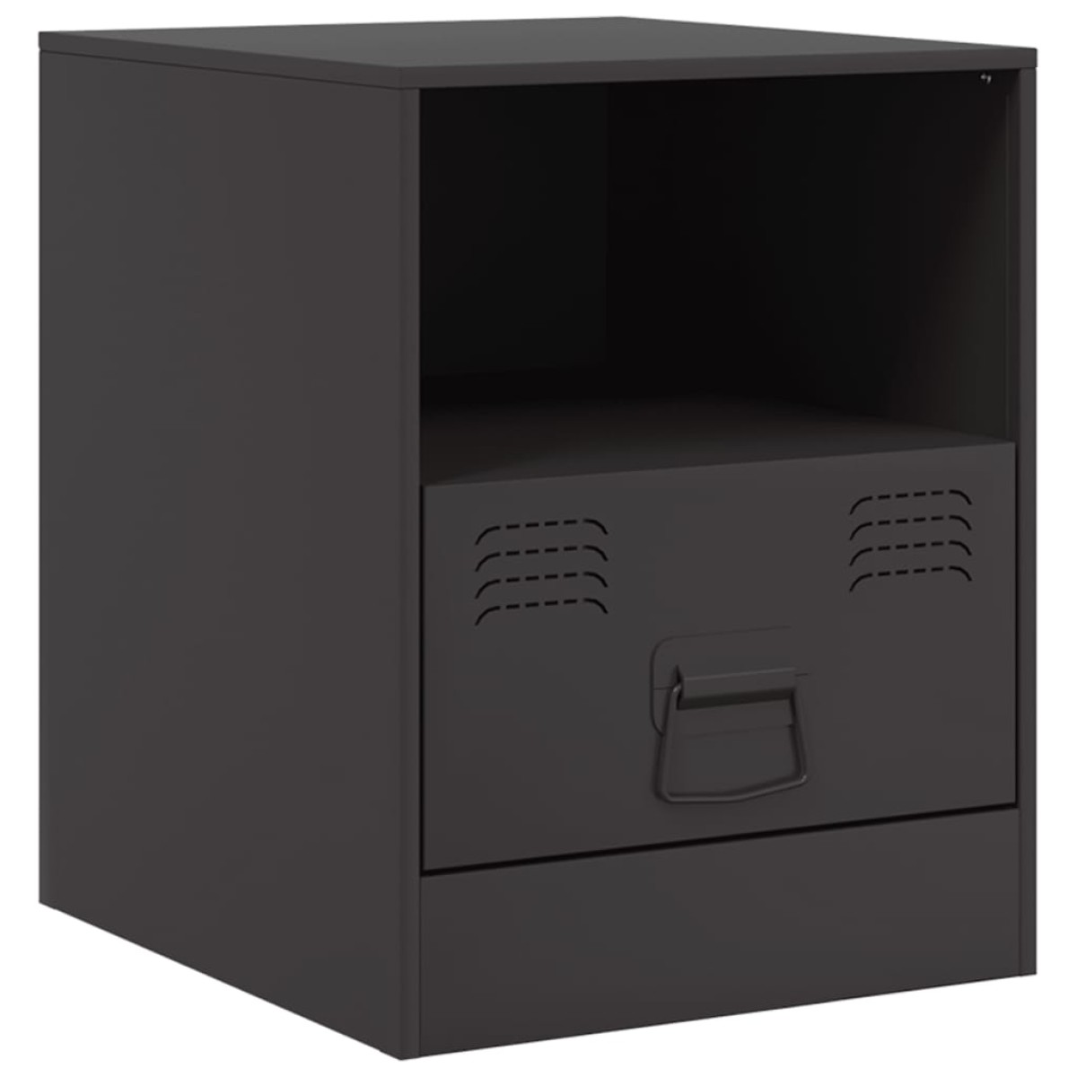 vidaXL Κομοδίνο Μαύρο 34,5 x 39 x 44 εκ. από Χάλυβα