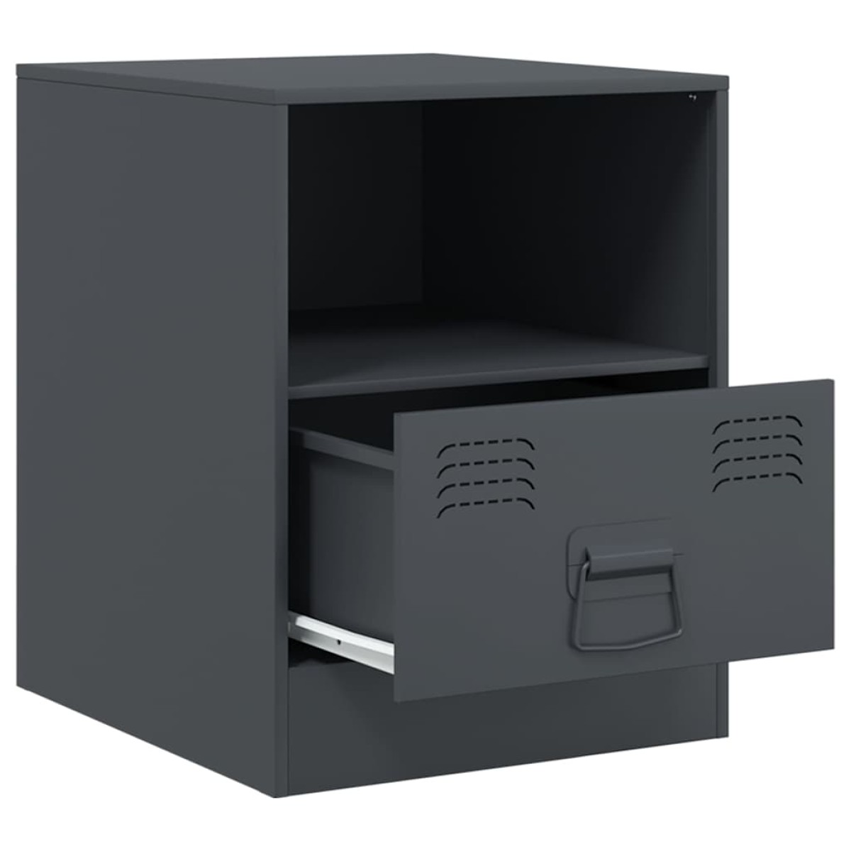vidaXL Κομοδίνο Ανθρακί 34,5 x 39 x 44 εκ. από Χάλυβα