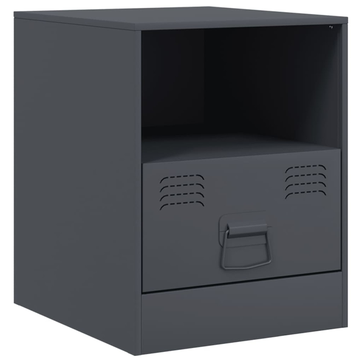 vidaXL Κομοδίνα 2 τεμ. Ανθρακί 34,5 x 39 x 44 εκ. από Χάλυβα