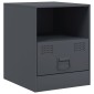 vidaXL Κομοδίνα 2 τεμ. Ανθρακί 34,5 x 39 x 44 εκ. από Χάλυβα