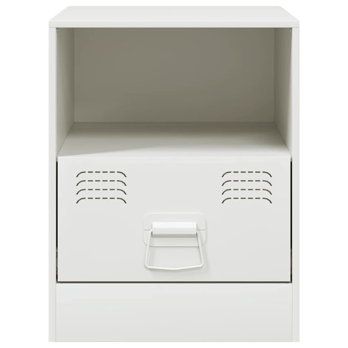 vidaXL Κομοδίνα 2 τεμ. Λευκό 34,5 x 39 x 44 εκ. από Χάλυβα