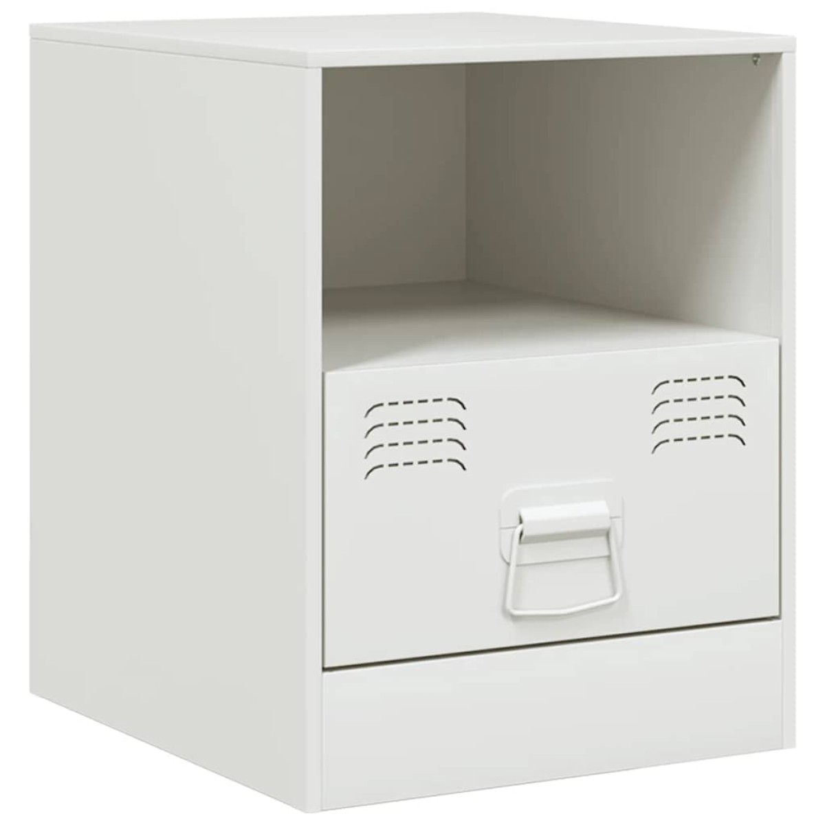 vidaXL Κομοδίνα 2 τεμ. Λευκό 34,5 x 39 x 44 εκ. από Χάλυβα