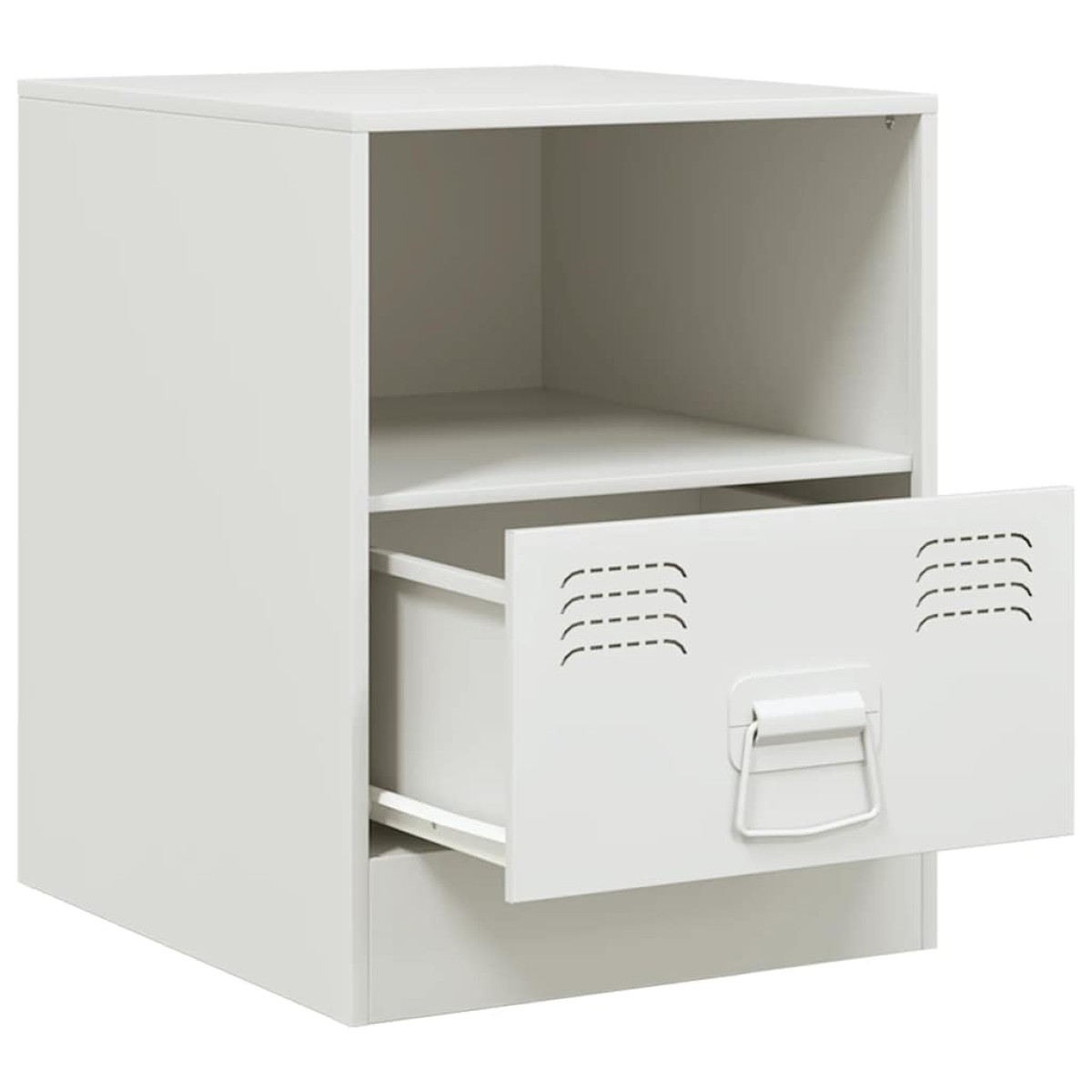 vidaXL Κομοδίνα 2 τεμ. Λευκό 34,5 x 39 x 44 εκ. από Χάλυβα