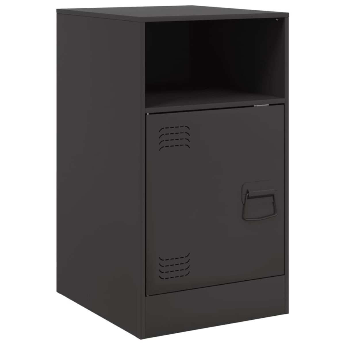 vidaXL Κομοδίνο Μαύρο 34,5x39x62 εκ. από Χάλυβα