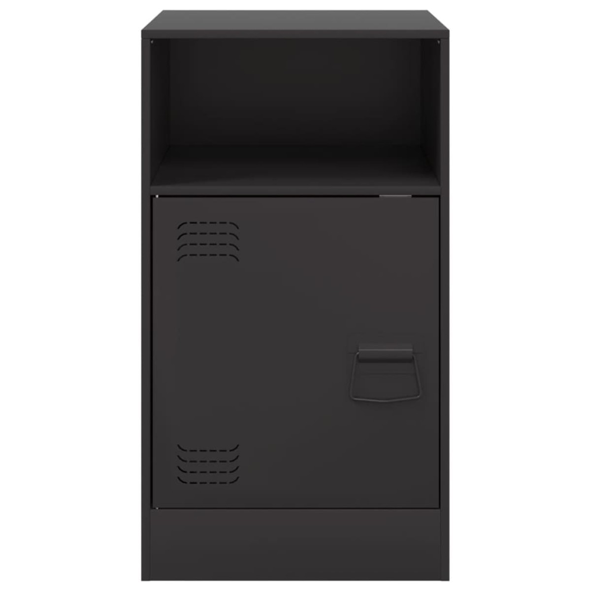 vidaXL Κομοδίνο Μαύρο 34,5x39x62 εκ. από Χάλυβα