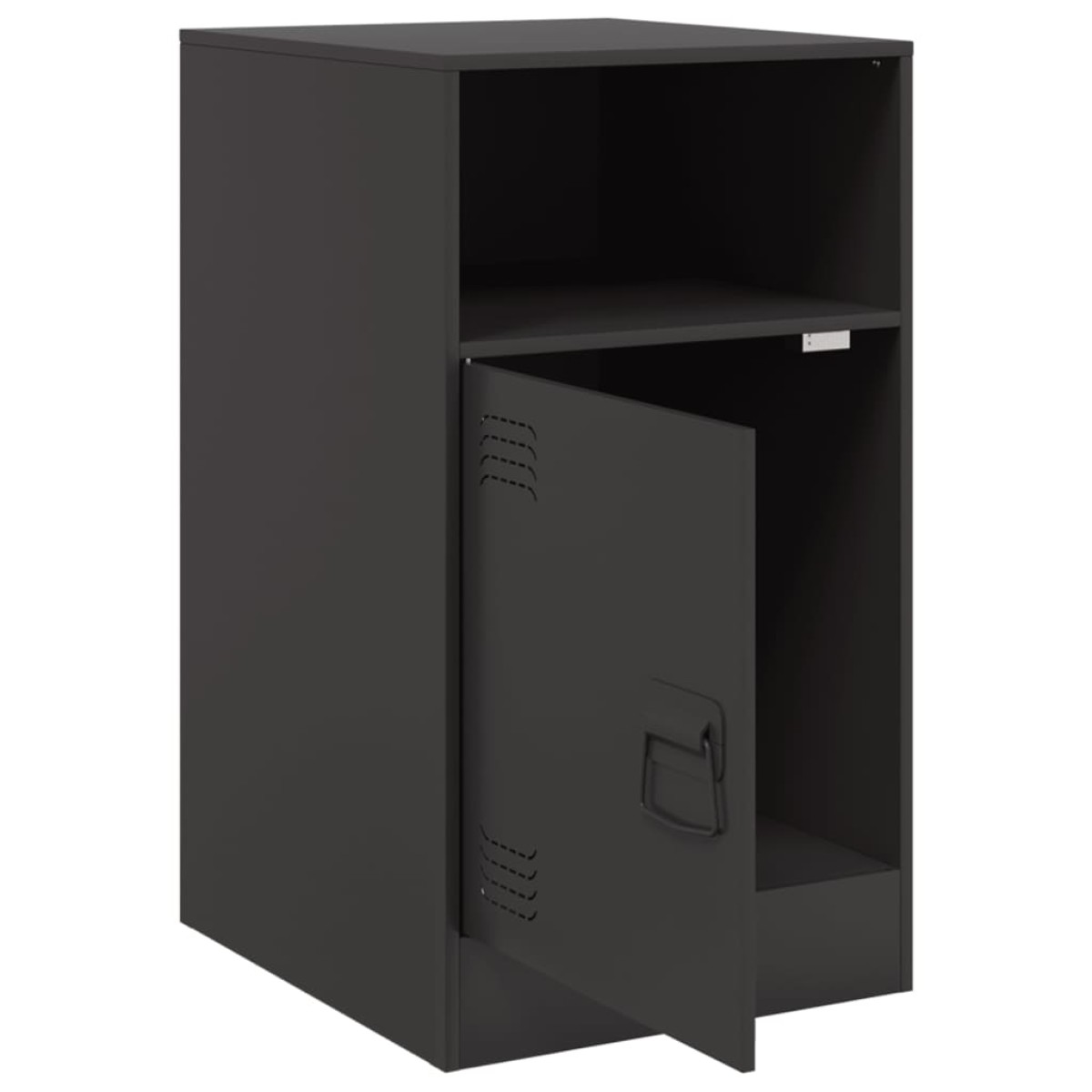 vidaXL Κομοδίνο Μαύρο 34,5x39x62 εκ. από Χάλυβα