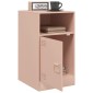 vidaXL Κομοδίνο Ροζ 34,5x39x62 εκ. από Χάλυβα