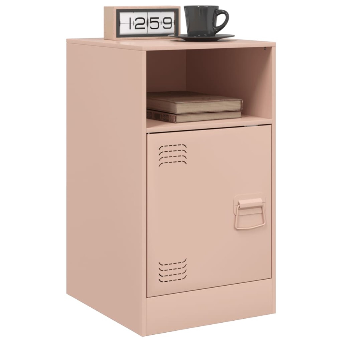 vidaXL Κομοδίνα 2 τεμ. Ροζ 34,5x39x62 εκ. από Χάλυβα