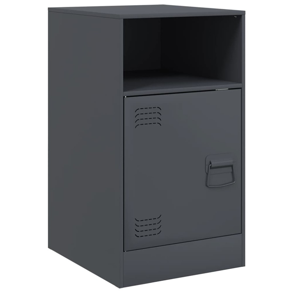 vidaXL Κομοδίνο Ανθρακί 34,5x39x62 εκ. από Χάλυβα