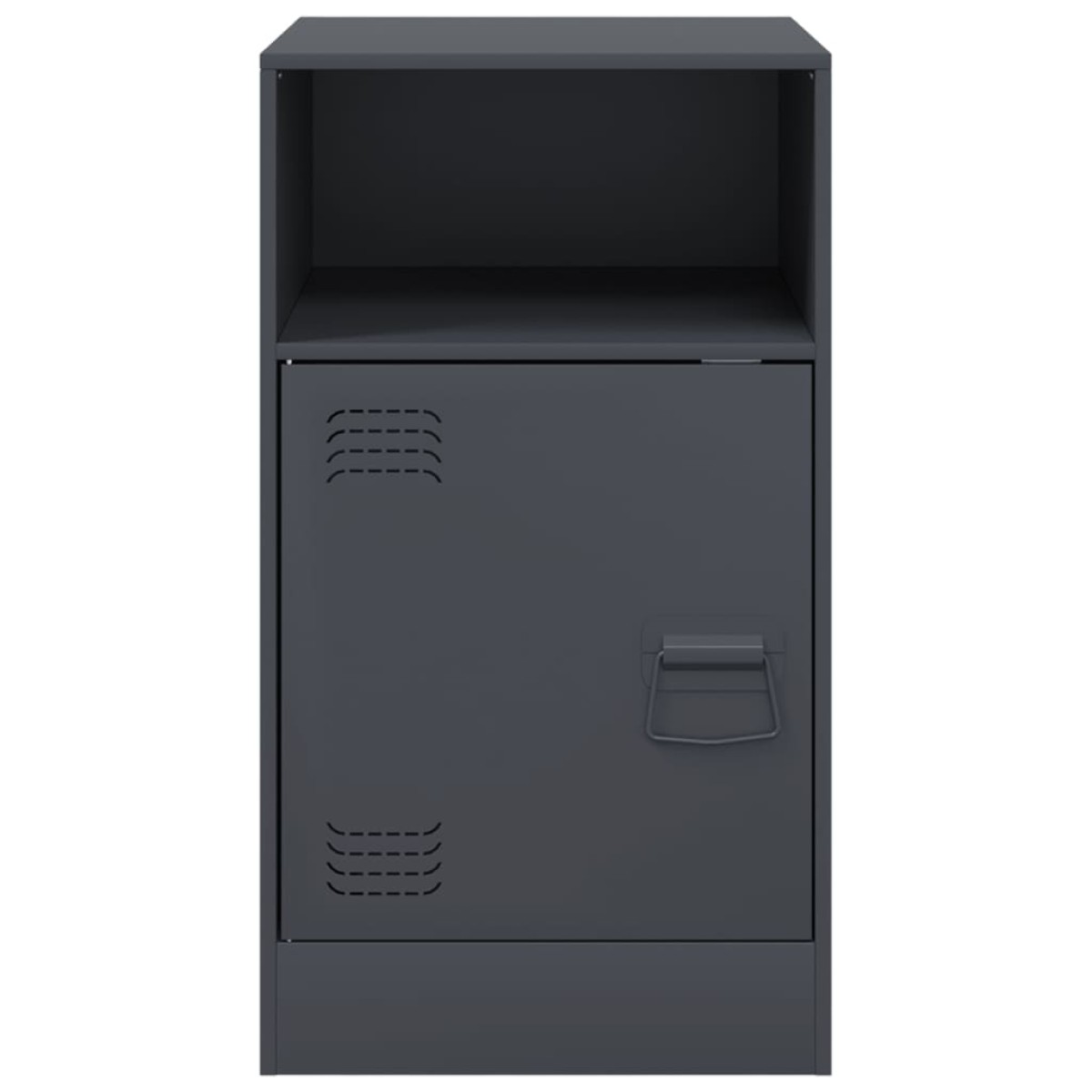 vidaXL Κομοδίνα 2 τεμ. Ανθρακί 34,5x39x62 εκ. από Χάλυβα